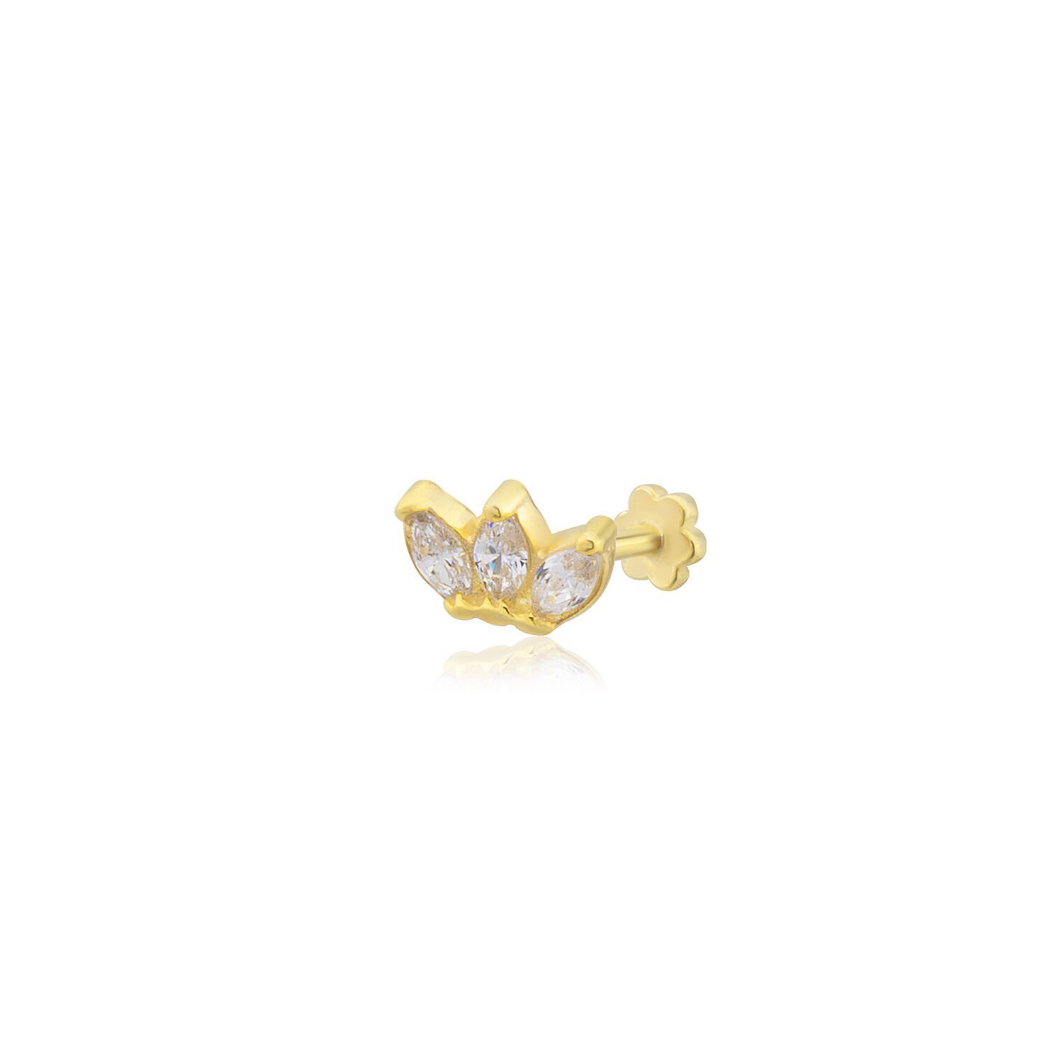 Üç Damla Taşlı Piercing