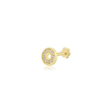 YUVARLAK TAŞLI LOBE PIERCING