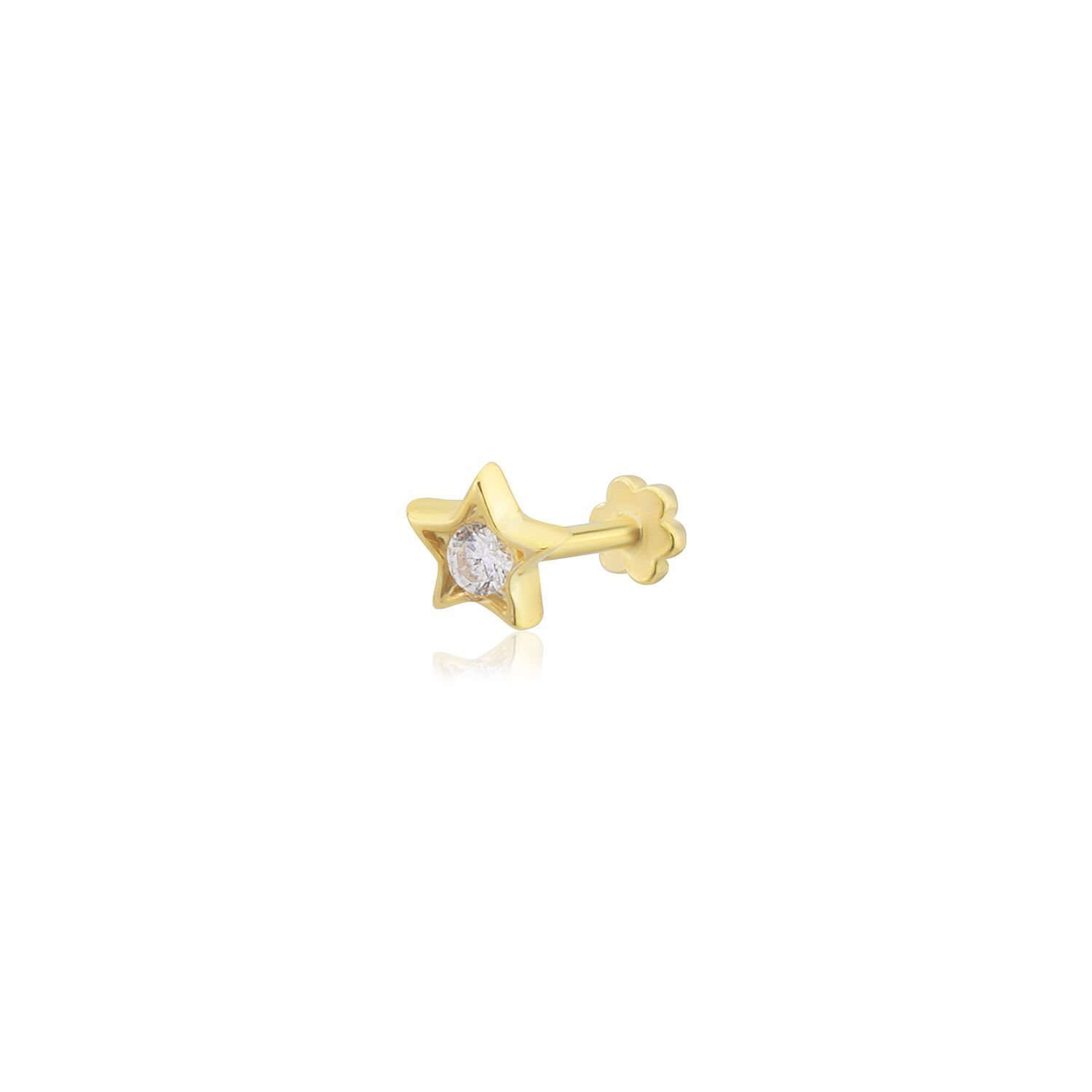 Yıldız Tek Taşlı Piercing