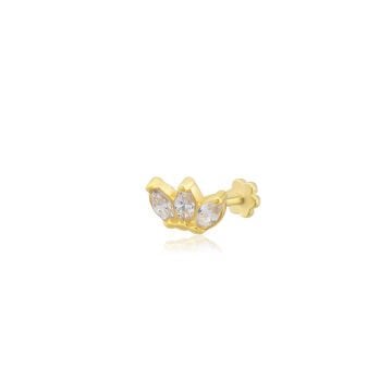 Üç Damla Taşlı Piercing