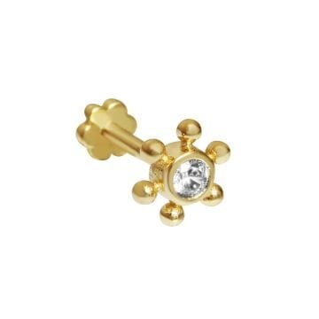 Dümen Figürlü Taşlı Piercing