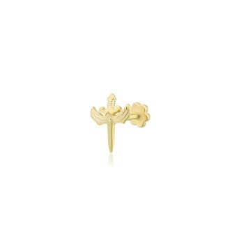 Kanatlı Kılıç Figürlü Taşsız Piercing