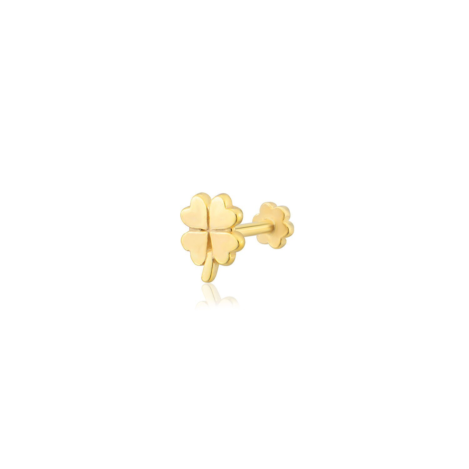 Yonca Figürlü Taşsız Piercing