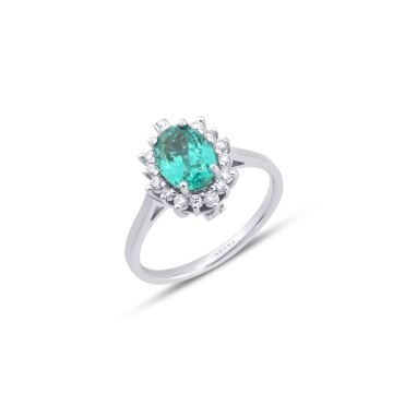 Glass Tourmaline Taşlı Dönüştürülebilir Kolye - Yüzük