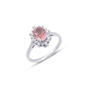 Glass Morganite Taşlı Dönüştürülebilir Kolye - Yüzük