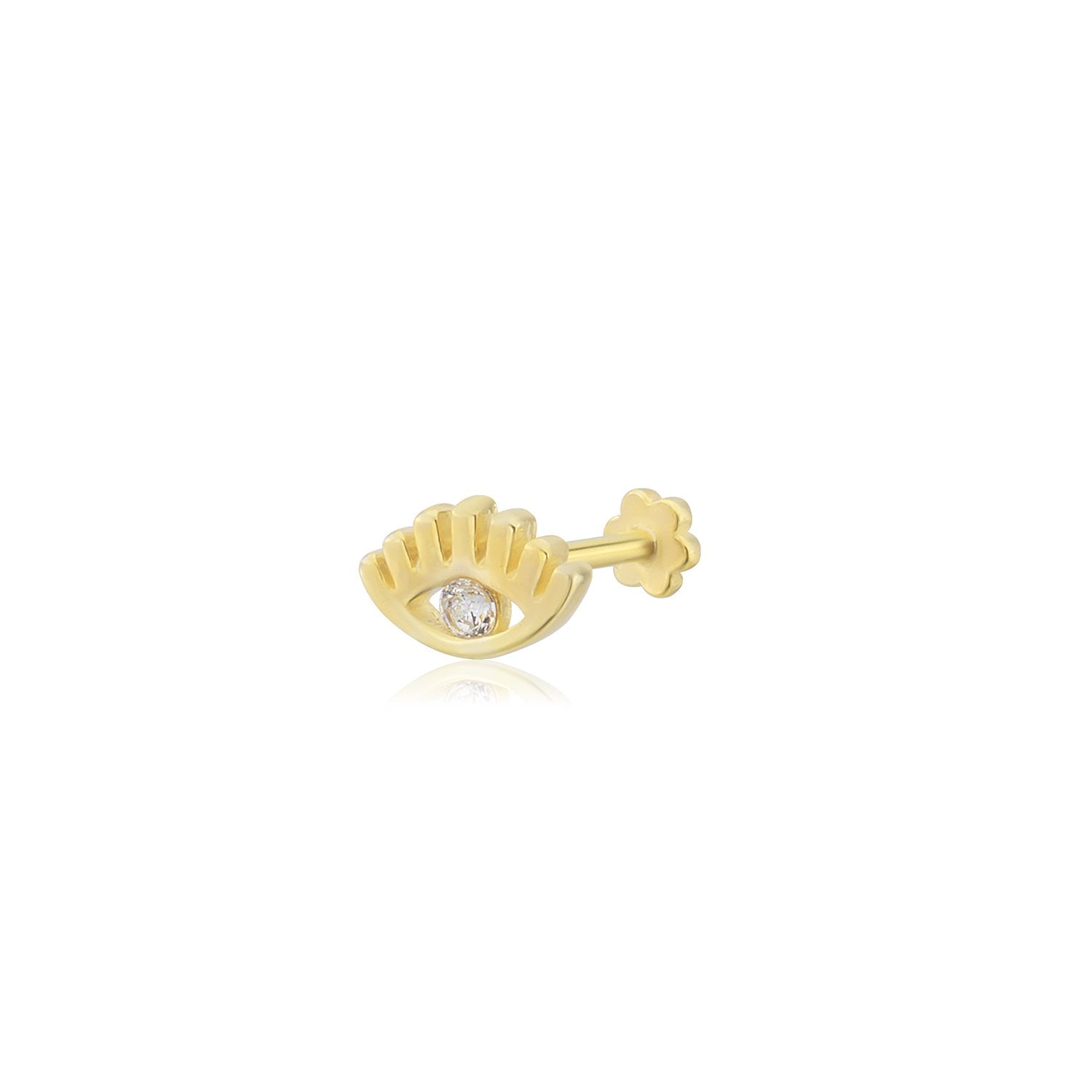 Göz Figürlü Taşlı Piercing